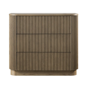 Maru 3 Drawer Dresser, Silver Oak