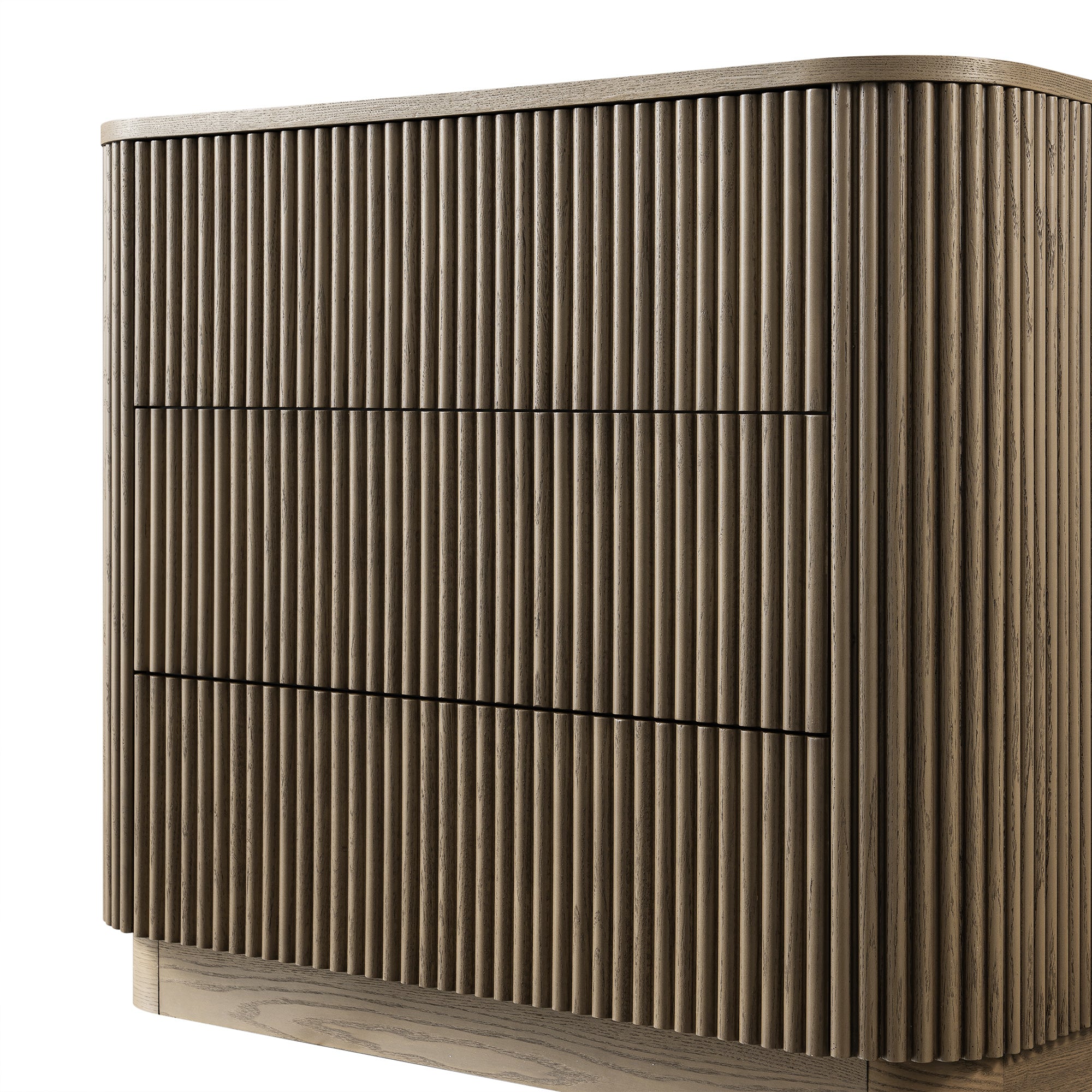 Maru 3 Drawer Dresser, Silver Oak