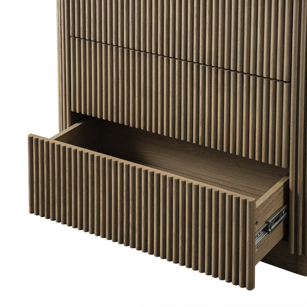 Maru 3 Drawer Dresser, Silver Oak