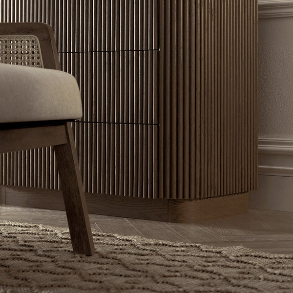 Maru 3 Drawer Dresser, Silver Oak