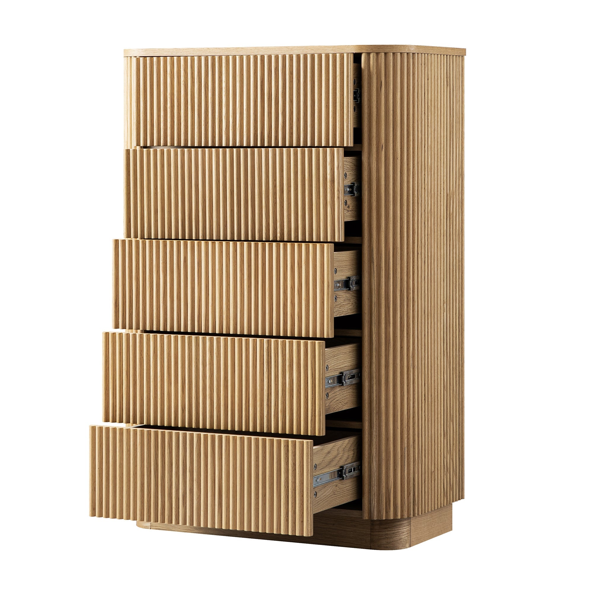 Maru 5 Drawer Dresser, Oak