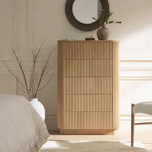 Maru 5 Drawer Dresser, Oak