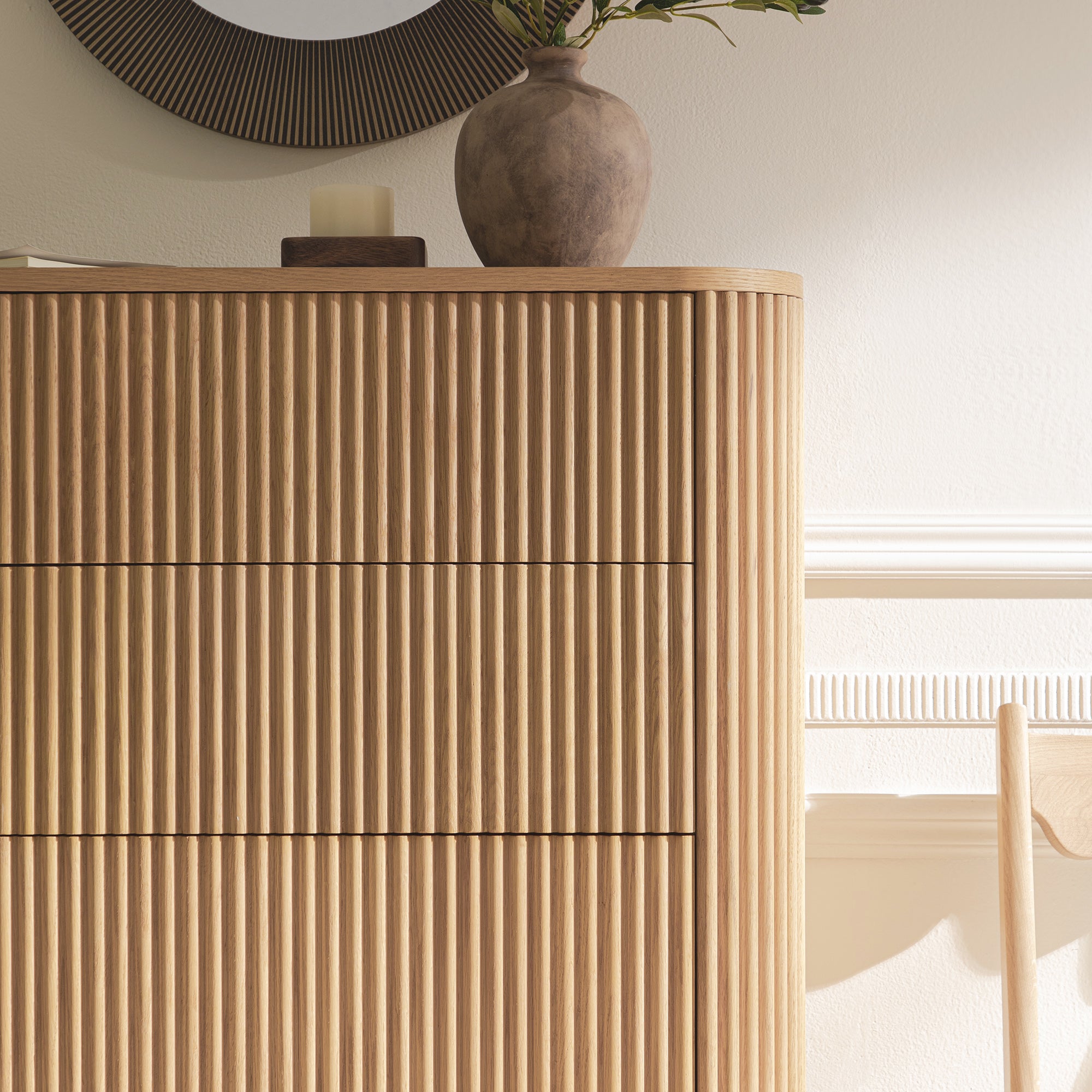 Maru 5 Drawer Dresser, Oak