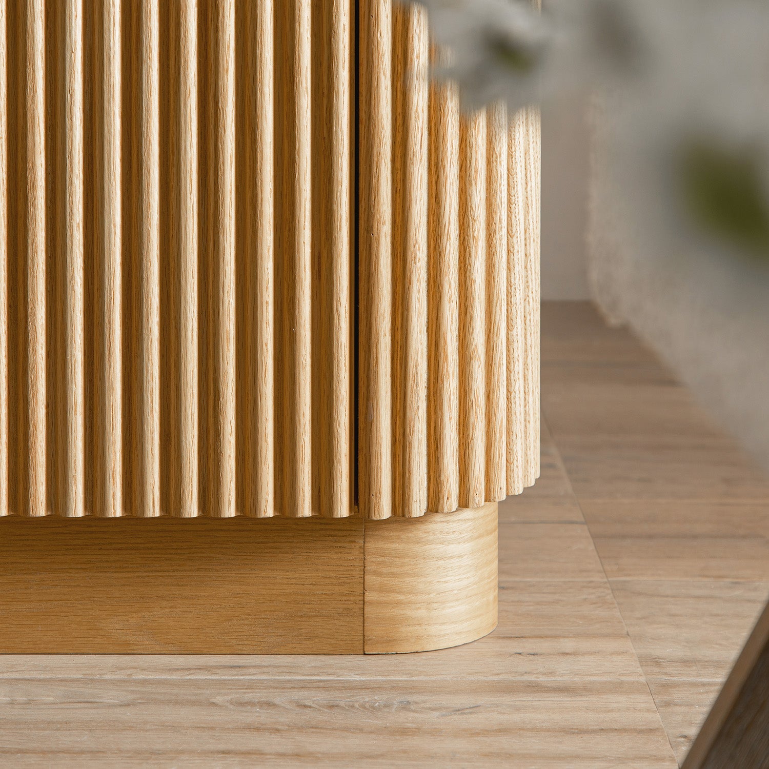 Maru 79" Wide Media Unit with Drawers, Oak