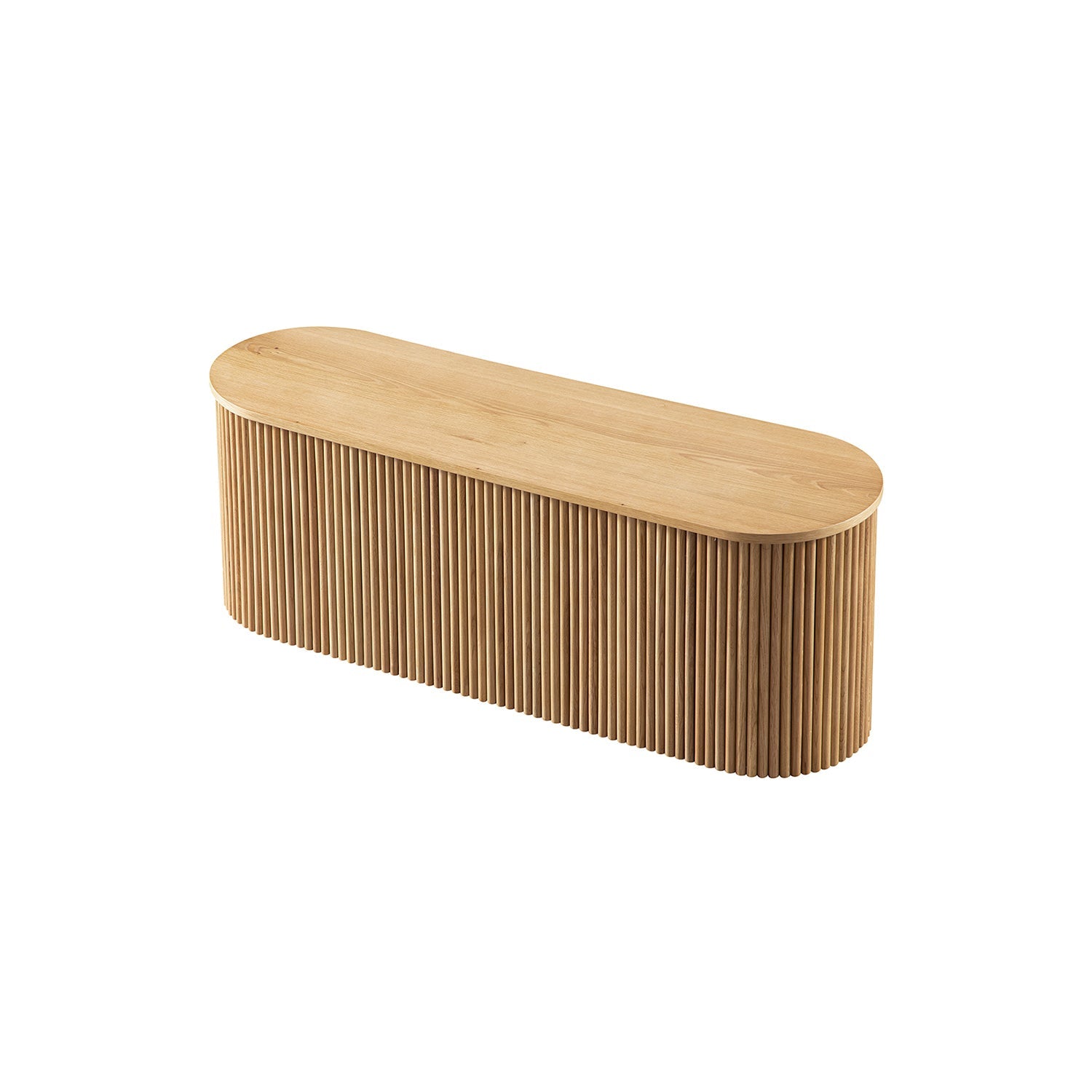 Maru Storage Ottoman Bench, Oak