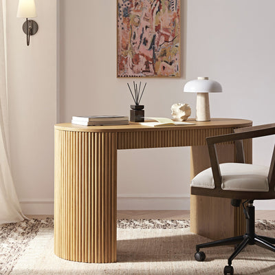 Maru 1-Drawer Writing Desk, Oak