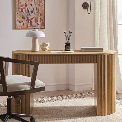 Maru 1-Drawer Writing Desk, Oak