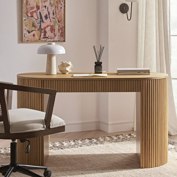 Maru 1-Drawer Writing Desk, Oak