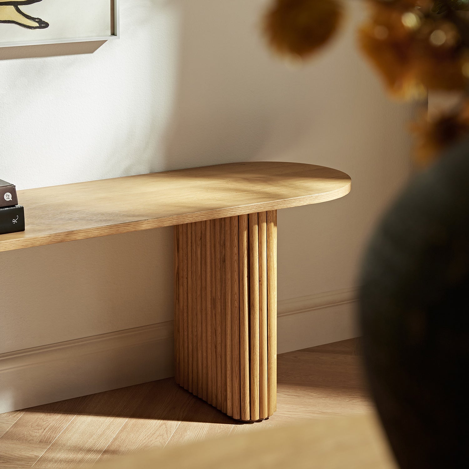 Maru 59" Dining Bench, Oak