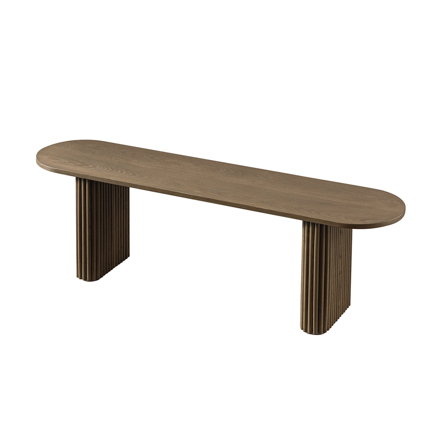 Maru 59" Dining Bench, Silver Oak