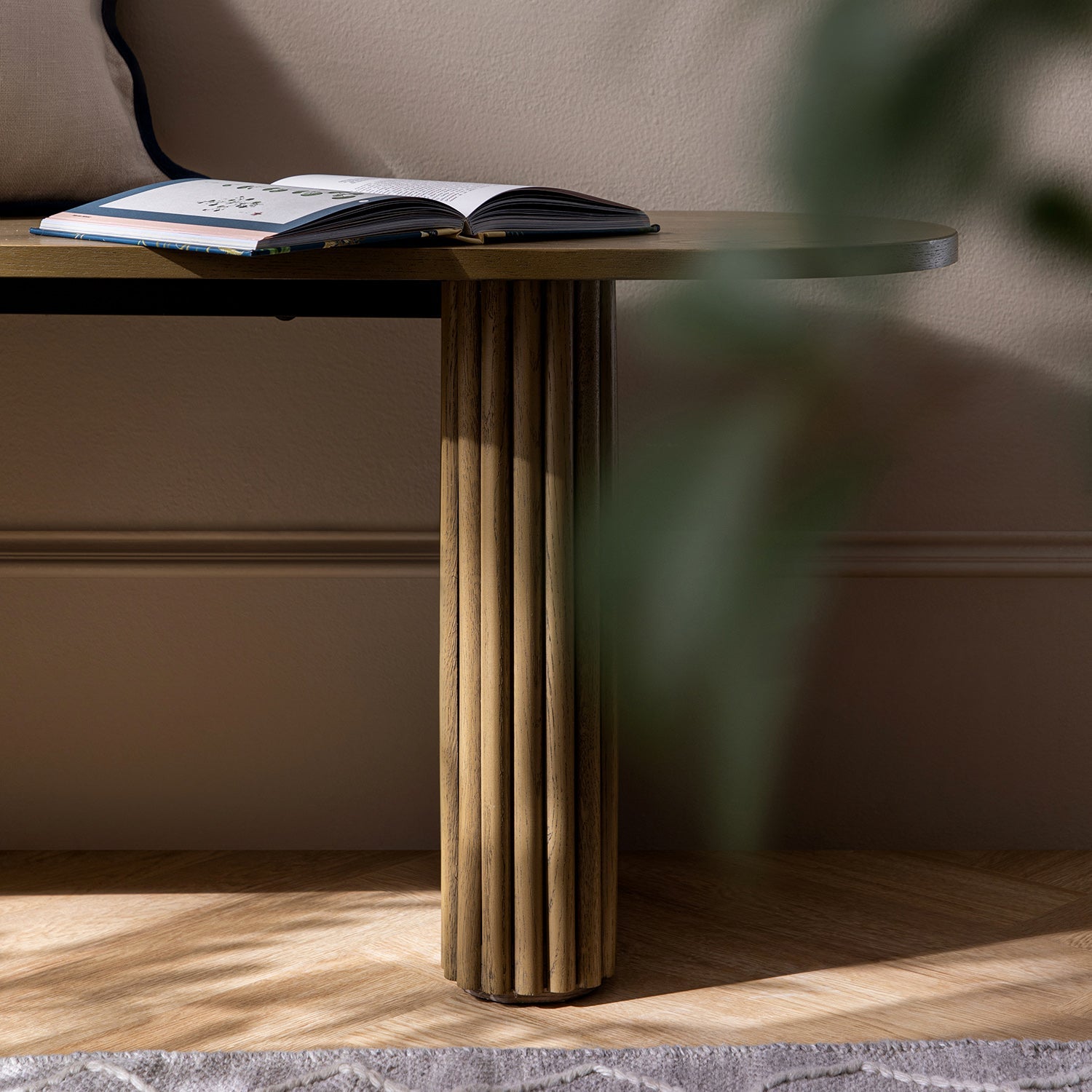 Maru 59" Dining Bench, Silver Oak