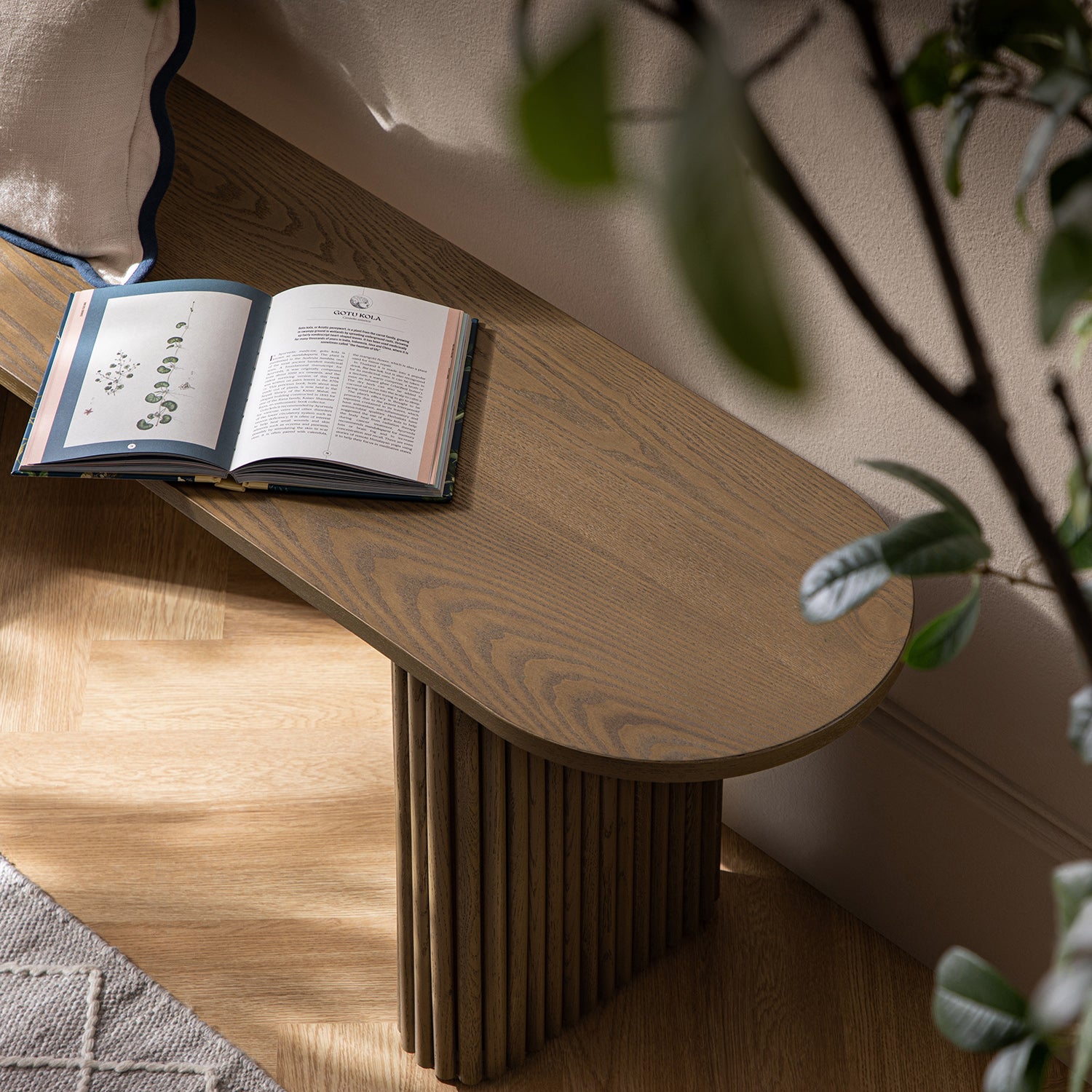 Maru 59" Dining Bench, Silver Oak