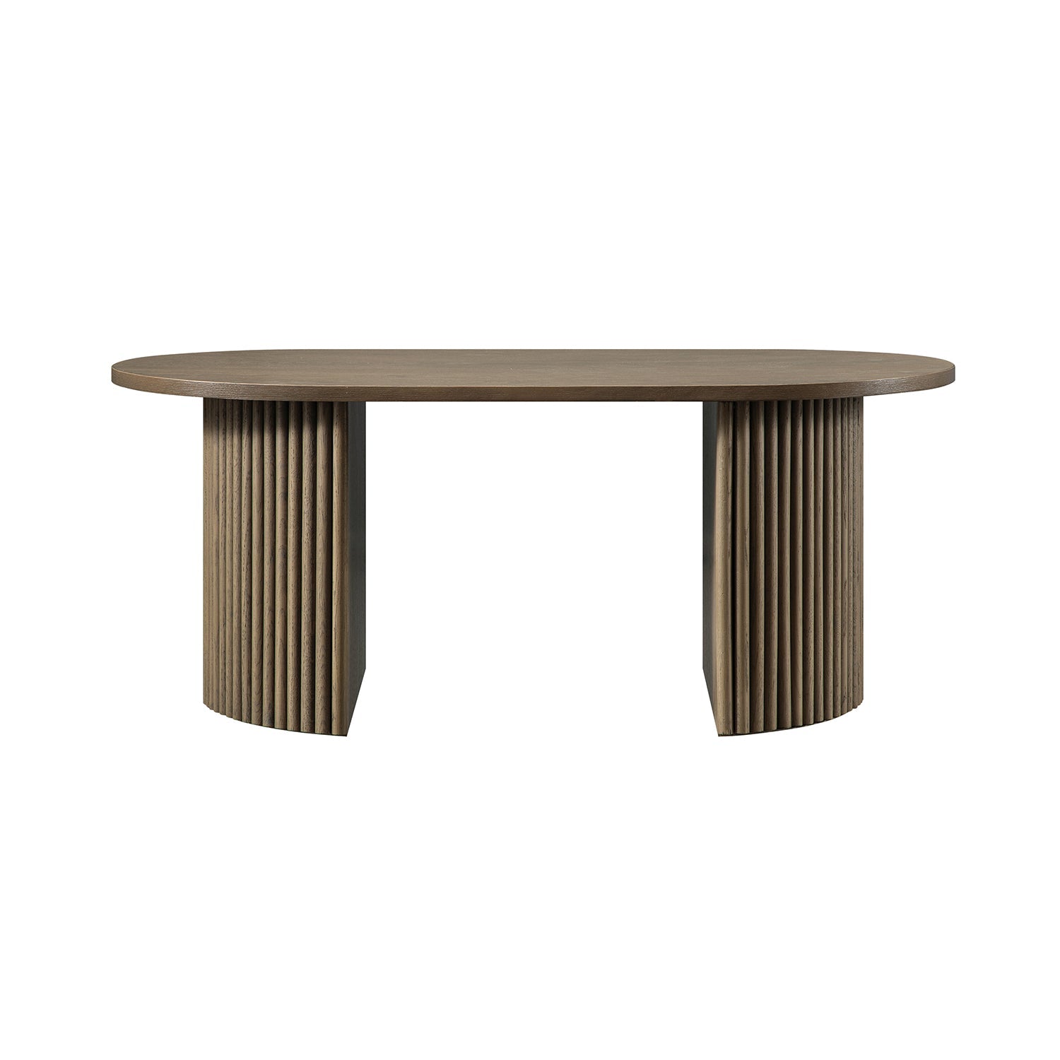 Maru Oval Coffee Table, Silver Oak