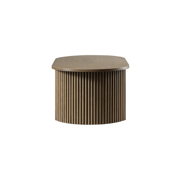 Maru Oval Coffee Table, Silver Oak