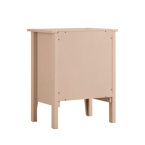 Oakham 1-Drawer Nightstand, Nude Pink