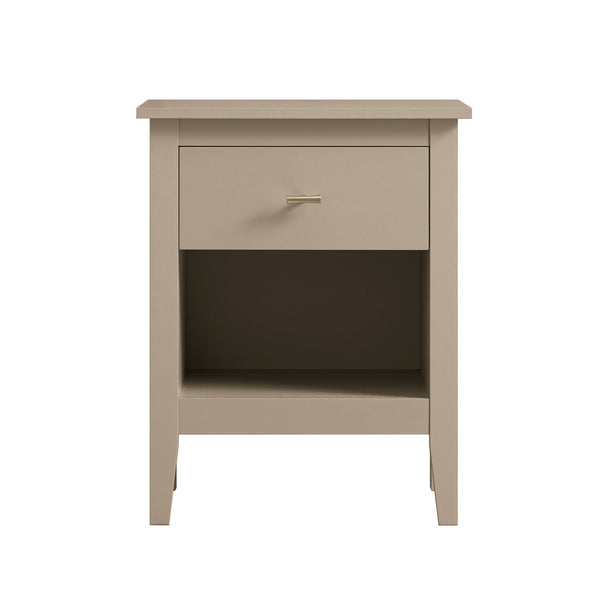 Oakham 1-Drawer Nightstand, Deep Greige