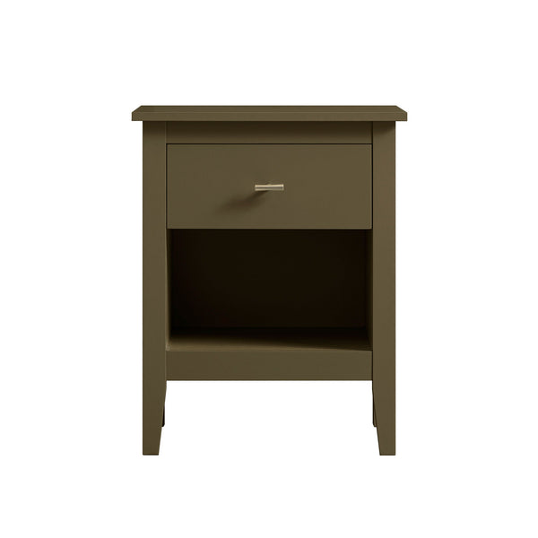 Oakham 1-Drawer Nightstand, Olive Grove
