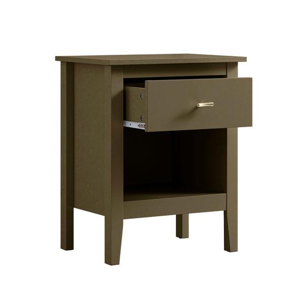 Oakham 1-Drawer Nightstand, Olive Grove