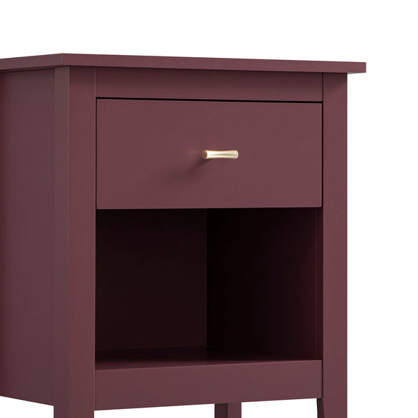 Oakham 1-Drawer Nightstand, Wild Cherry