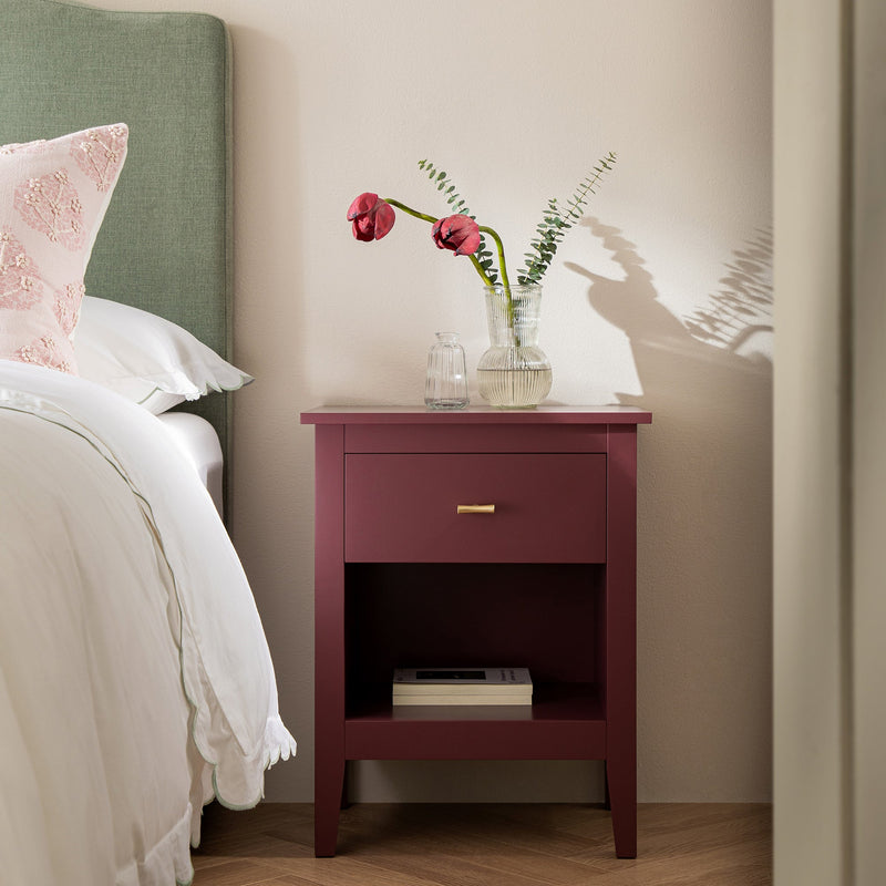 Oakham 1-Drawer Nightstand, Wild Cherry