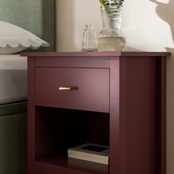 Oakham 1-Drawer Nightstand, Wild Cherry