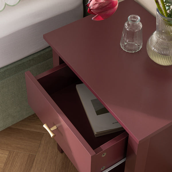 Oakham 1-Drawer Nightstand, Wild Cherry
