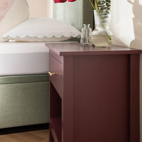 Oakham 1-Drawer Nightstand, Wild Cherry