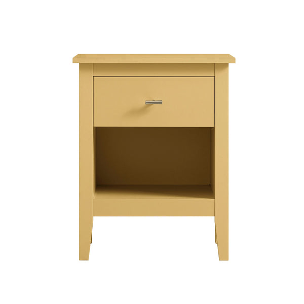 Oakham 1-Drawer Nightstand, Rattan Yellow