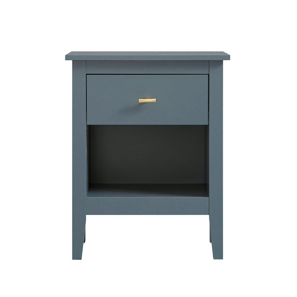 Oakham 1-Drawer Nightstand, Stormy Blue