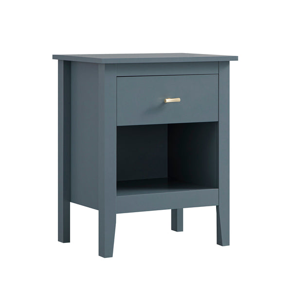 Oakham 1-Drawer Nightstand, Stormy Blue