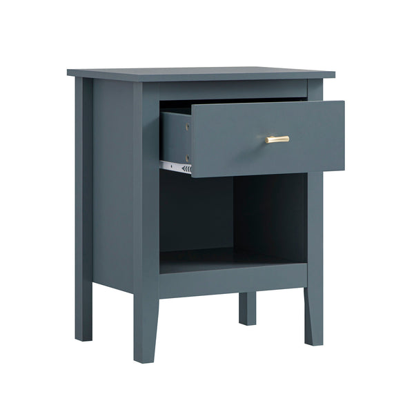 Oakham 1-Drawer Nightstand, Stormy Blue