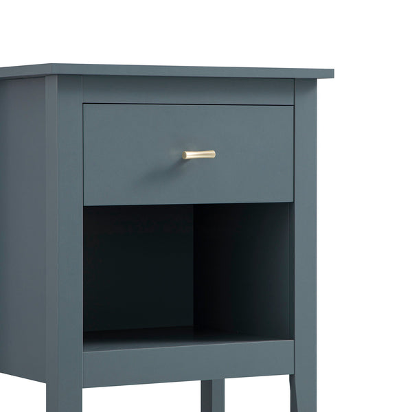 Oakham 1-Drawer Nightstand, Stormy Blue