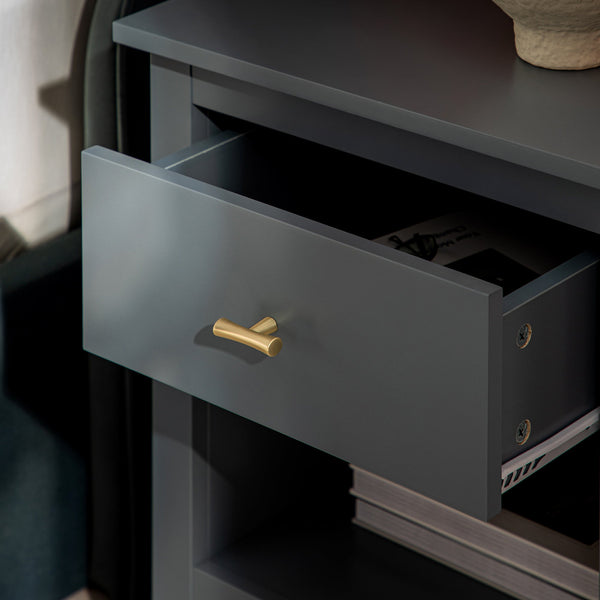 Oakham 1-Drawer Nightstand, Stormy Blue