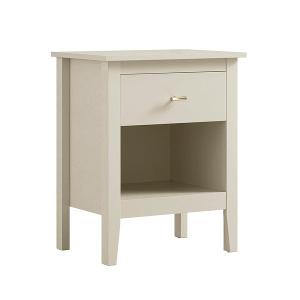 Oakham 1-Drawer Nightstand, Shaded White