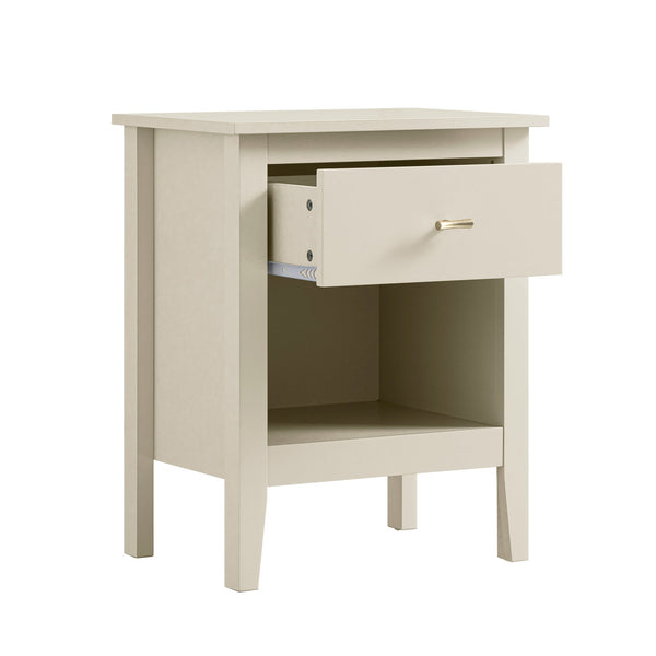 Oakham 1-Drawer Nightstand, Shaded White