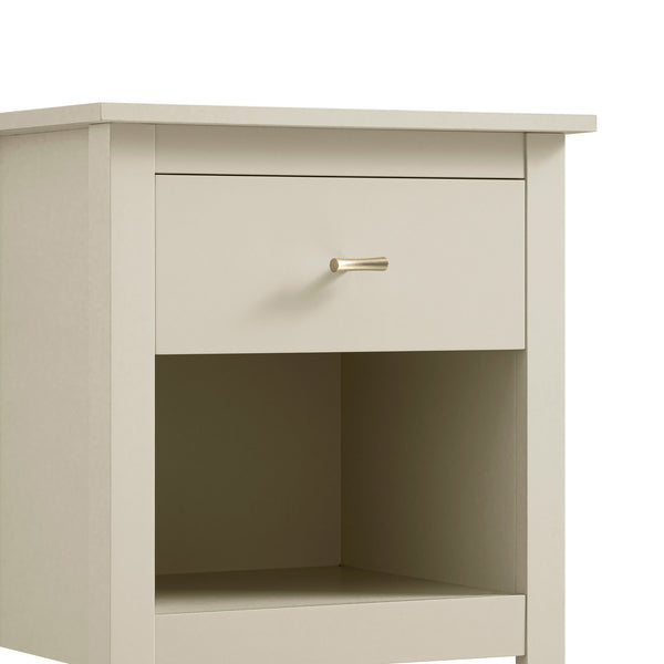 Oakham 1-Drawer Nightstand, Shaded White