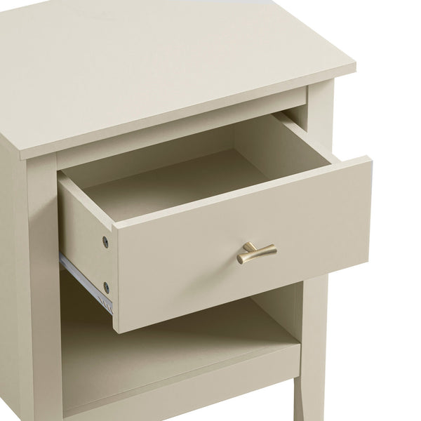 Oakham 1-Drawer Nightstand, Shaded White