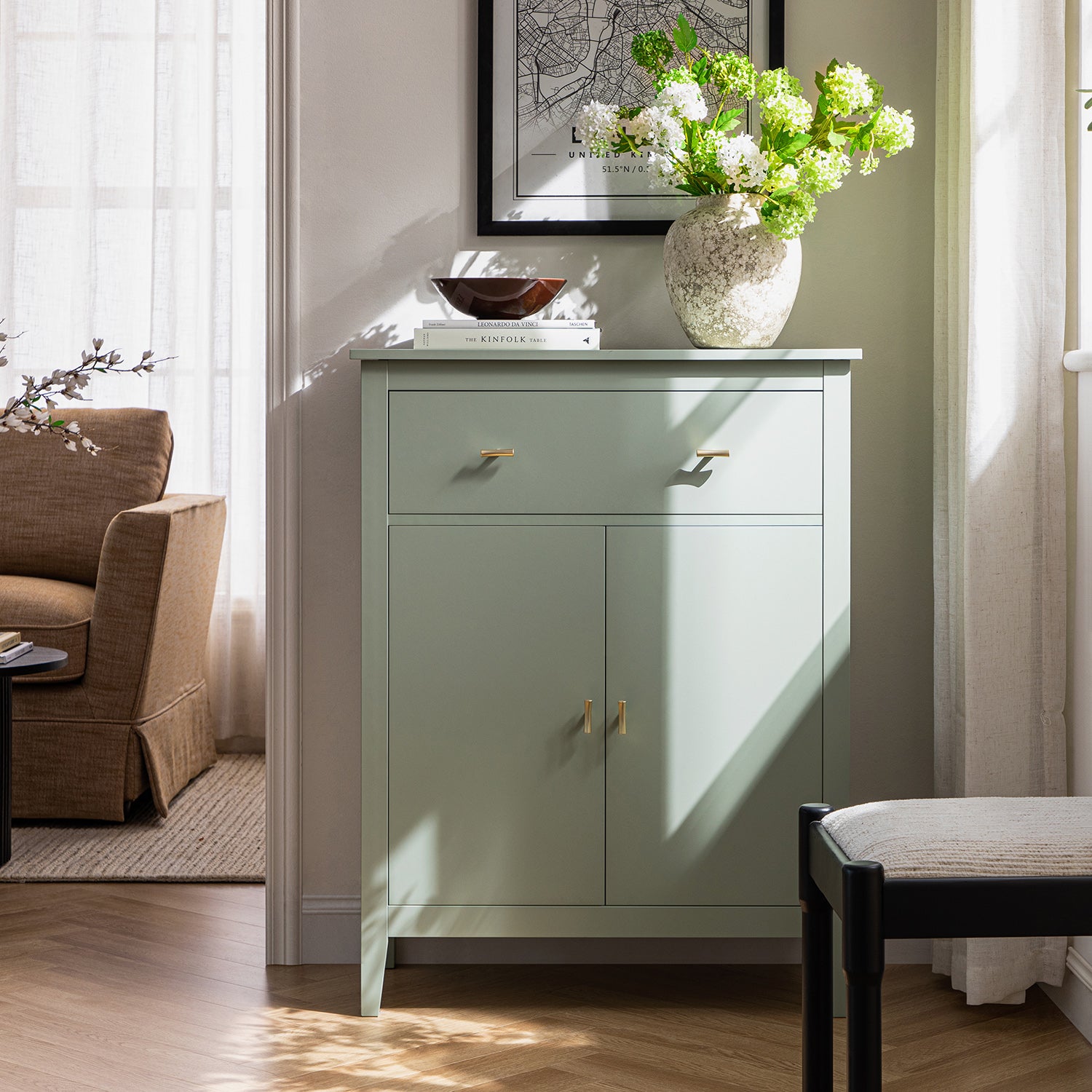 Oakham Small Sideboard with Drawer, Desert Sage