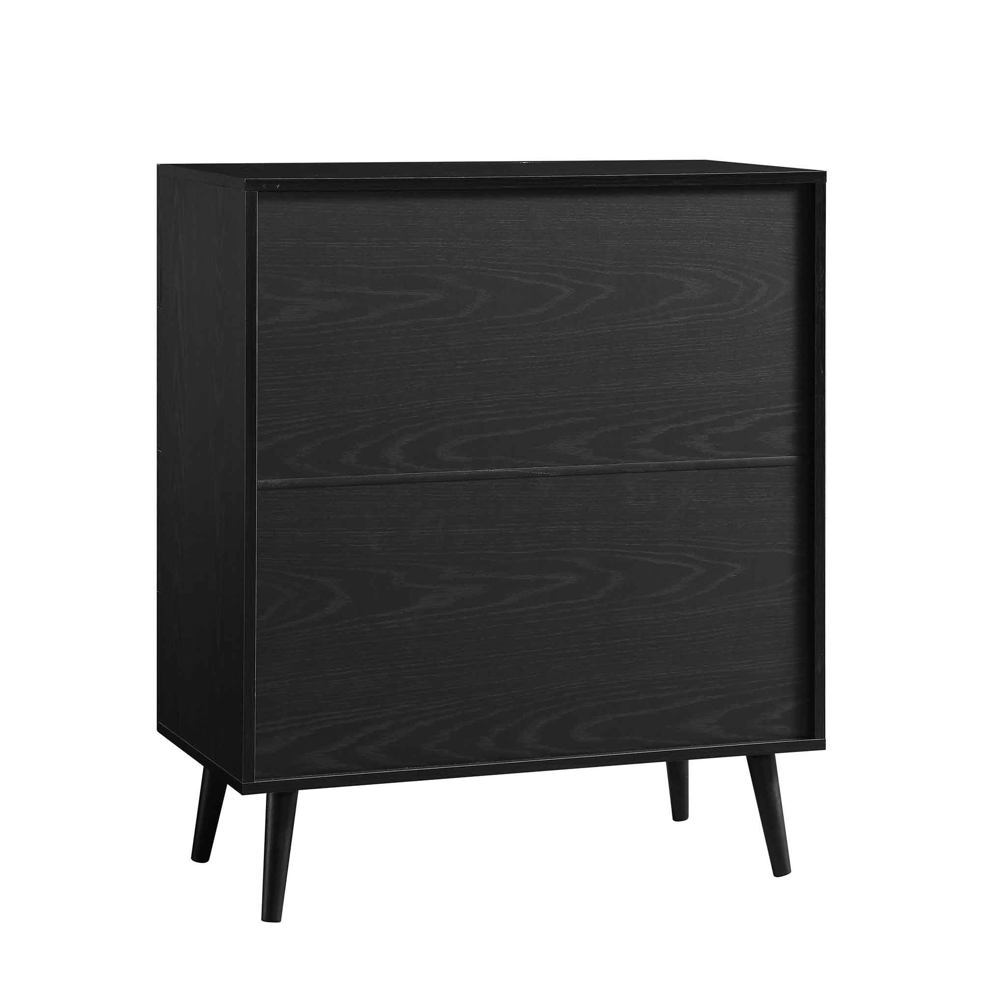 Frances Woven Rattan Tall 4 Drawer Dresser, Black - daals - Chest of Drawers Frances Woven Rattan Tall 4 Drawer Dresser, Black - daals - Chest of Drawers