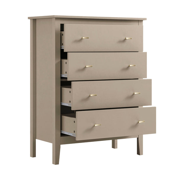 Oakham 4-Drawer Dresser, Deep Greige