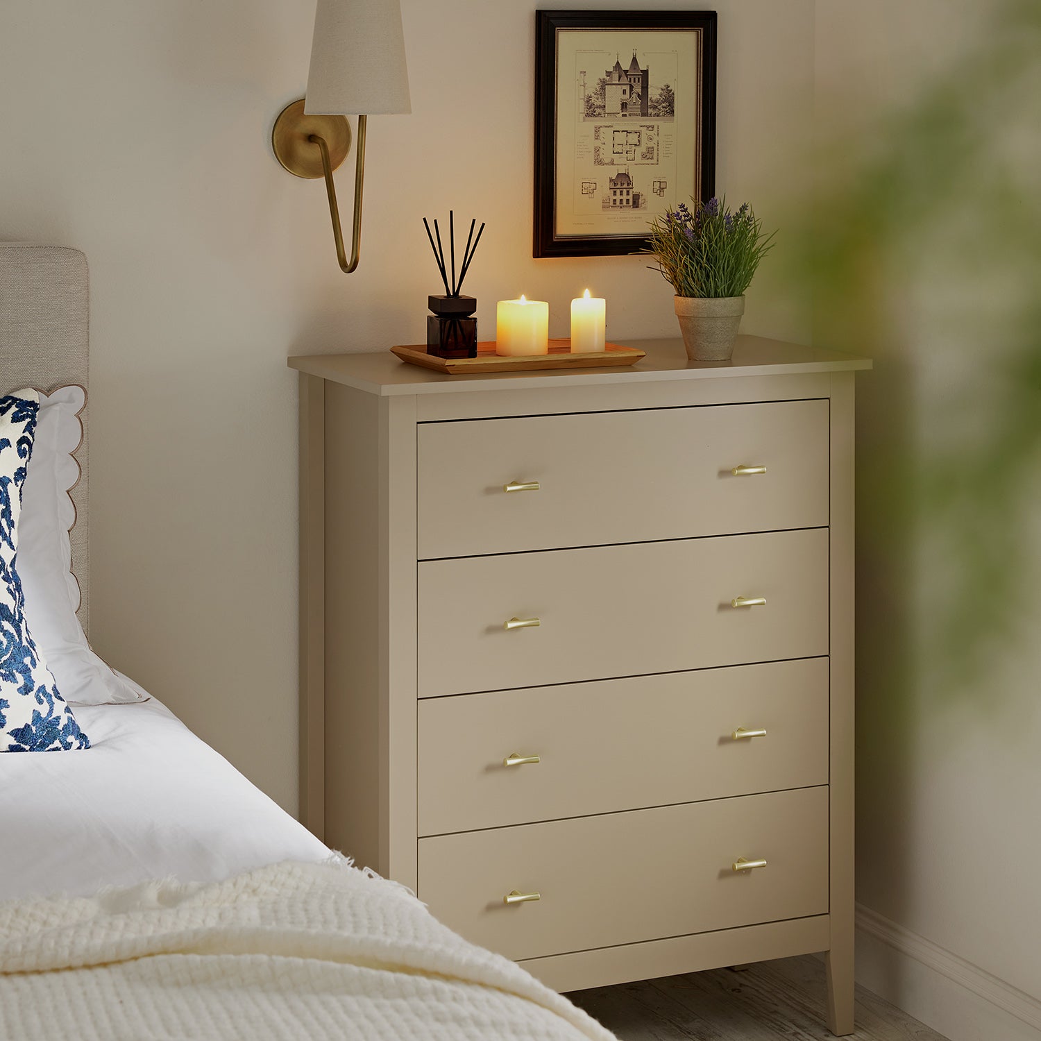 Oakham 4-Drawer Dresser, Deep Greige