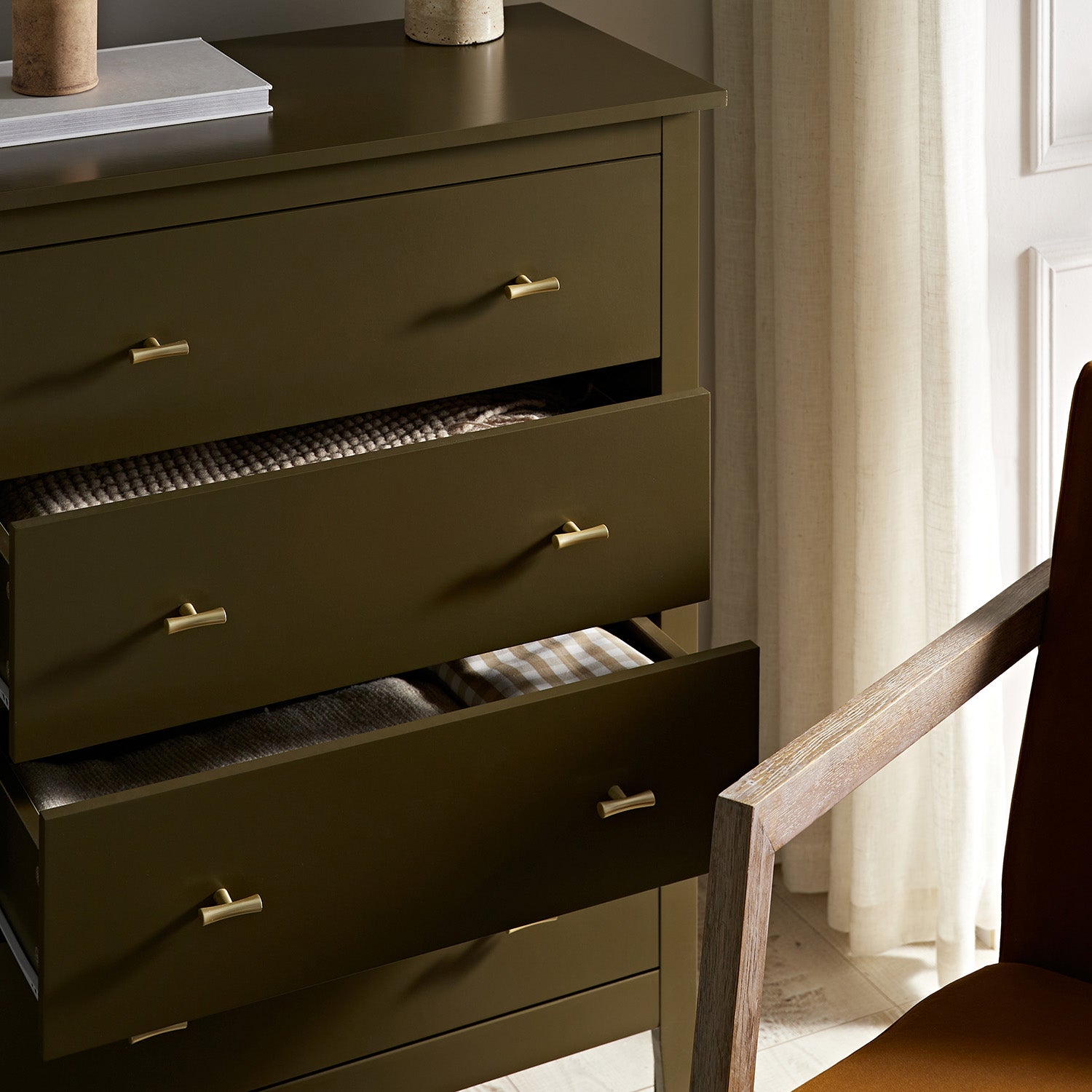 Oakham 4-Drawer Dresser, Olive Grove