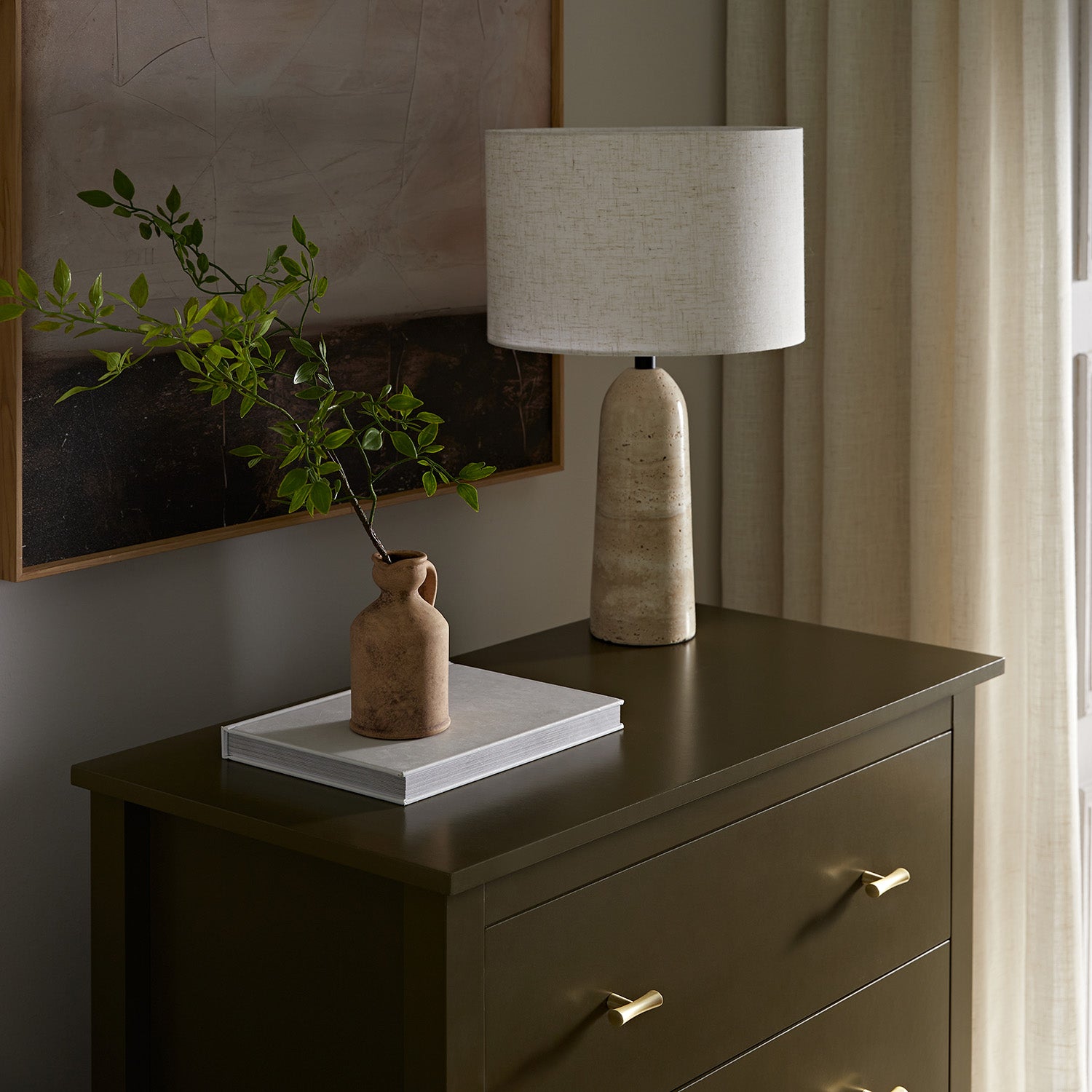 Oakham 4-Drawer Dresser, Olive Grove