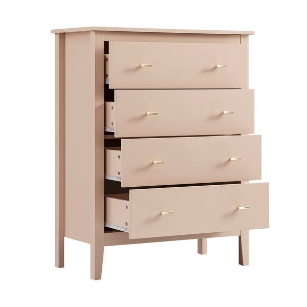 Oakham 4-Drawer Dresser, Nude Pink