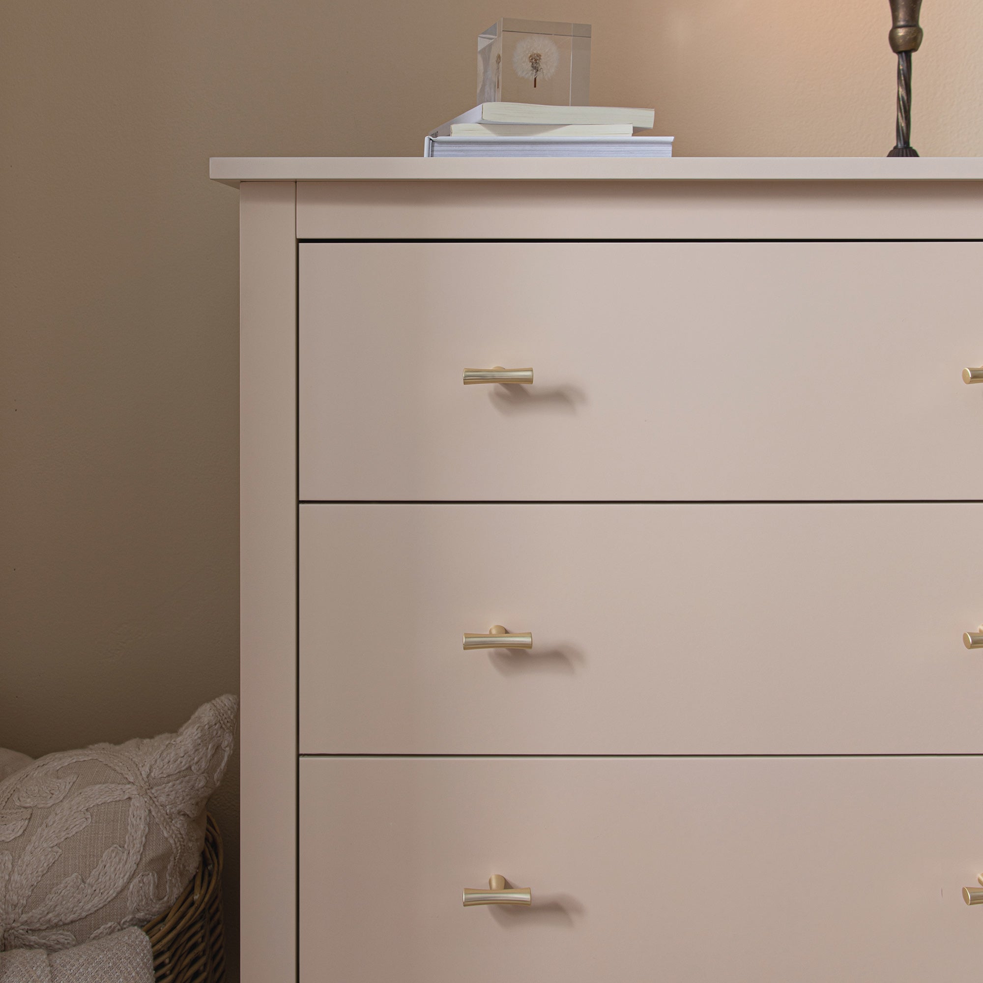 Oakham 4-Drawer Dresser, Nude Pink - daals Oakham 4-Drawer Dresser, Nude Pink - daals