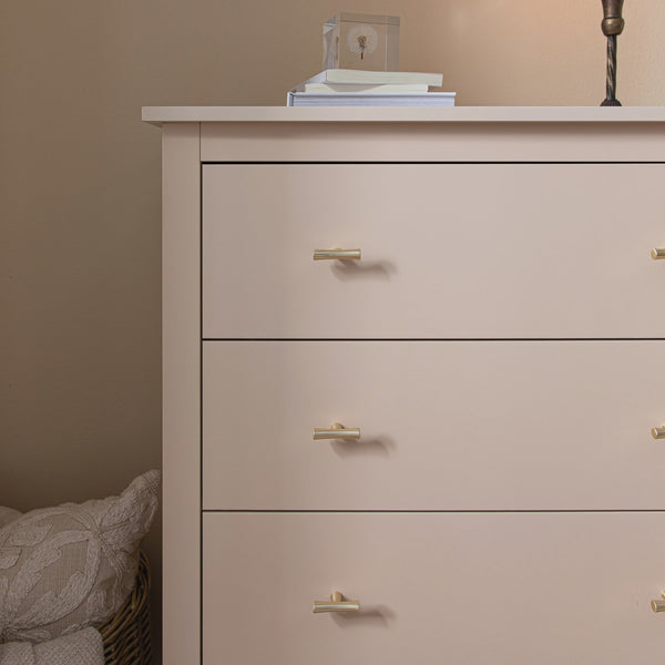 Oakham 4-Drawer Dresser, Nude Pink