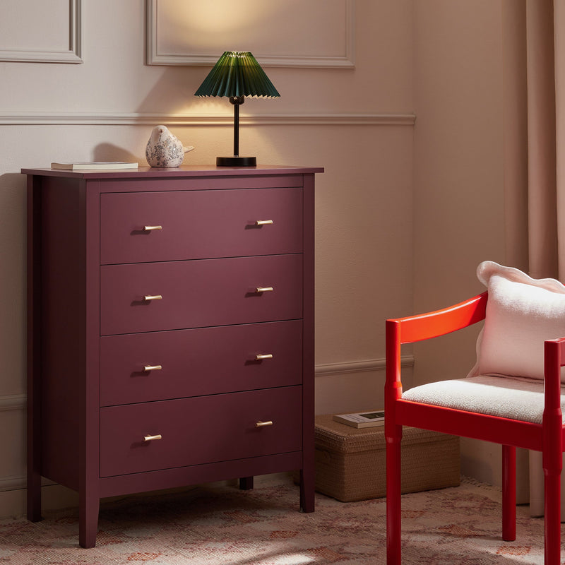 Oakham 4-Drawer Dresser, Wild Cherry