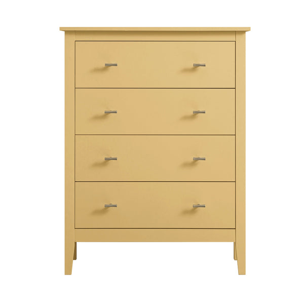 Oakham 4-Drawer Dresser, Rattan Yellow