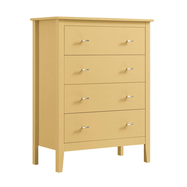 Oakham 4-Drawer Dresser, Rattan Yellow