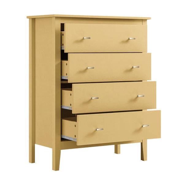 Oakham 4-Drawer Dresser, Rattan Yellow
